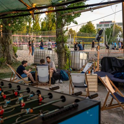 Anlage Playground Berlin Sommerabend