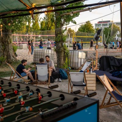 Anlage Playground Berlin Sommerabend